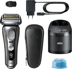 Braun Series 9 Pro Premium Rasierer Herren, Testsieger Stiftung Warentest, 4+1 Scherkopf, Elektrorasierer & Trimmer, Reinigungsstation, 60 Min