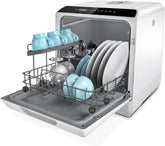 Countertop Dishwasher, 5 Washing Programs Portable Dishwasher With 5-Liter Built-in Water Tank For Glass Door