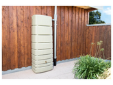 4rain Regentonne »SLIM«, 650 Liter Volumen, inklusive Auslaufhahn und Windsicherung