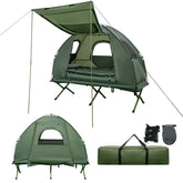 5-in-1 Folding Camping Cot – Tent with Air Mattress, Pillow & Sleeping Bag