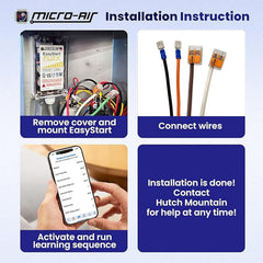 Bluetooth Soft Start Kit for Home Air Conditioner, RV & Commercial Use, Works with Generators, Reduces Power Surge, Efficient Start-Up - Up to 6 Tons w/Installation Kit