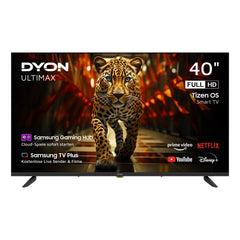 DYON ULTIMAX 40F-TI - 40 Zoll (100 cm) Full-HD Smart TV mit Tizen OS, Triple Tuner (DVB-C/-S2/-T2), Smart & Gaming Hub, Prime Video, Netflix, Disney+