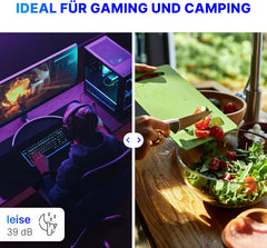 Bomann Mini Kühlschrank 42 Liter | Getränkekühlschrank klein für Büro, Camping und Gaming | kleiner Kühlschrank leise 39 dB | Minibar mit wechselbarem