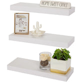 16 Inch Floating Wall Shelves, 3 Pack Farmhouse Hanging Display and Storage Shelves