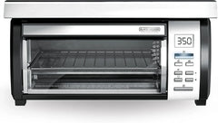 BLACK DECKER SpaceMaker Under Counter Toaster Oven, Digital Controls, Black/Stainless Steel, Fits 9-测-- Pizza or 4 Slices