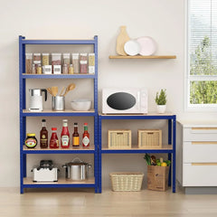 Five-tier storage rack 2920 pounds Heavy-duty shelf Adjustable boltless storage rack Suitable for storage area storage rooms 108 inches wide x 18 inches deep x 72 inches high