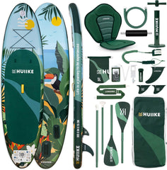HUIIKE Tabla Paddle Surf Hinchable con Accesorios Incluidos, Remo, Quillas, Inflador. Stand Up Paddle Board Gran Estabilidad y Resistencia. 305 x 84 x