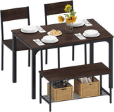 Dining Table and Chairs Dining Table Set with 2 Chairs and 1 Bench Bar Set Kitchen Table and Chairs for Dining Room Bistro Set,Pure White