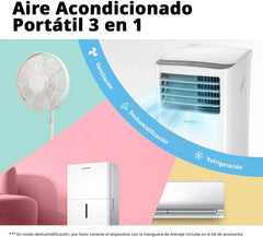 COMFEE Pingüino Aire Acondicionado Portátil 8000 BTU / 2000 Frigorías – Climatizador sin unidad exterior – Enfriador Silencioso Bajo Consumo con Kit