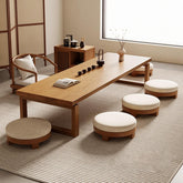 Japanese tatami coffee table,round wood coffee table,wooden coffee table living room,Japanese floor table,tea table,tatami table,low table for sitting on the floor,Walnut coffee table(100cm/39.3in)