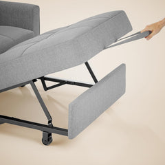 Gizoon Sofá cama 3 en 1 convertible, silla cama individual extraíble con respaldo ajustable, espaciosos sofás multifuncionales para sala de estar,