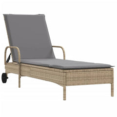 2 Uds Tumbona | Sillas Con Cojines Ratán Sintético Beige Cfw512621