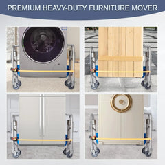 Furniture and crates handling vehicles, mechanical equipment moving carts (with a 1210-pound carrying capacity), used for safe handling of cabinets, furniture and crates