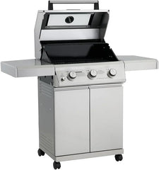 Larger 4-Burner Propane Gas Grills bbq Stainless Steel Heavy-Duty Cabinet Style with Knob Controls Side Burner Mesa 400m