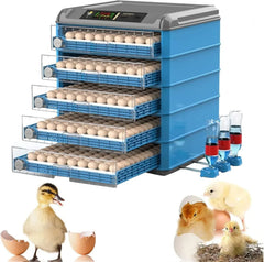 Egg Incubator, 192/256/500 Egg Incubator, Poultry Hatcher Machine with Automatic Egg Turning, Temperature & Humidity Control and LED Screen, General Purpose Incubator for Chickens Ducks Birds,500
