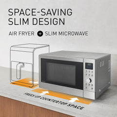 Panasonic NN-CD58RSEPG 27L 4-in-1 Kombi-Mikrowelle mit Airfryer Modus und Garkorb, 1000W Inverter, 1300W Grill, Umluft, 19 Automatikprogramme,