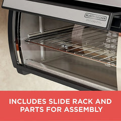BLACK DECKER SpaceMaker Under Counter Toaster Oven, Digital Controls, Black/Stainless Steel, Fits 9-测-- Pizza or 4 Slices