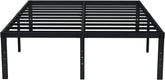 EMODA Queen Bed Frame No Box Spring Needed 18 Inch Heavy Duty Metal Tall Platform Bed Frame