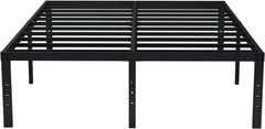 EMODA Queen Bed Frame No Box Spring Needed 18 Inch Heavy Duty Metal Tall Platform Bed Frame