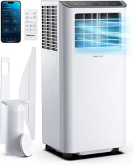 Pro Breeze 12000 BTU Mobile Klimaanlage (Räume bis 50m2) – Klimaanlage mobil mit App-Steuerung, Timer & LED-Display – inkl. Fensterabdichtung &