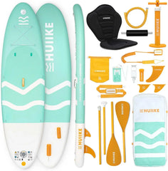 HUIIKE Tabla Paddle Surf Hinchable con Accesorios Incluidos, Remo, Quillas, Inflador. Stand Up Paddle Board Gran Estabilidad y Resistencia. 305 x 84 x