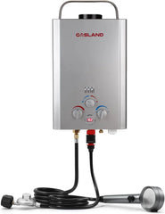 Portable Tankless Water Heater, Outdoors 6L 1.58GPM Propane Water Heater for RV Camping, Overheating Protection