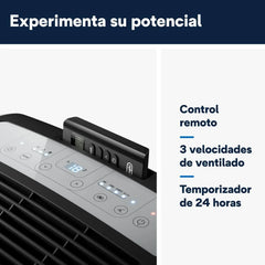 Pinguino PAC EM90K SILENT Aire Acondicionado Portátil 9.800 BTU/h, 2.5 kW, hasta 85m³, Función Deshumidificador y Ventilación