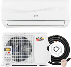 12000-watt mini split air conditioner and heater, 20 energy efficiency rating, 115 volts, wall-mounted tubeless air conditioning unit, capable of cooling rooms with an area not exceeding 750 square feet, energy-efficient inverter air conditioner equi
