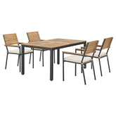 2025 Conjunto de jardín de madera de acacia Rhodos – Elegancia natural y confort para 4 personas