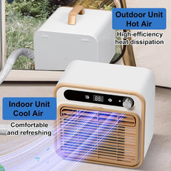 Tragbare Mini-Klimaanlage, Split-Kühlsystem, 5000 BTU, leise Kühlung, keine Fensterabdichtung erforderlich, Touch-Bedienung & Fernbedienung, Timer-