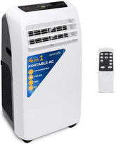 10,000 BTU Portable Air Conditioner– 4-in-1 AC Unit w/Cooling, Dehumidifier, Heater, & Fan– Includes Remote Control, Window Mount Kit, Quiet Operation, 24-Hour Timer