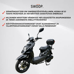 Swoop Elegante E-Scooter Elektroroller Schwarz 1000W