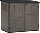 34 Cu. Ft. Horizontal Shed for Outdoor Storage w/Locking System, Stoney/Black