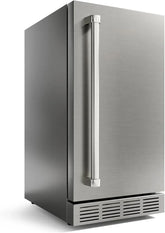 15 Inch Outdoor Refrigerator, Weather Proof Stainless Steel Beverage Beer Cooler Under Counter Fridge, Indoor/Outdoor Refrigerator with 3 Shelves for Patio Kitchen and Commercial Use