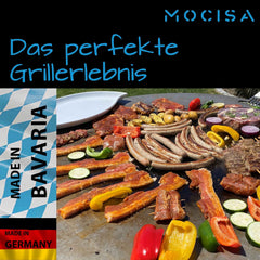 Universal BBQ Grillplatte 100 cm | Feuerplatte | Fassgrill | Kugelgrill | 100 cm Stahl blank Stรคrke 6mm | Made in Bavaria | Plancha | Feuerring |