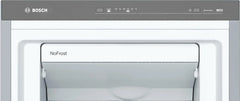 Bosch - Congelador Vertical NoFrost, Serie 4, alto 186 x ancho 60 cm, 242 L, Cajones BigBox para alimentos grandes, Sistema Multiairflow, Acero,