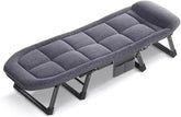 Folding Camping Cot Adults Bed,Adult Folding Bed, Rollaway Bed with Mattress for Adults Queen, High Elastic Sponge Five Adjustable Angles Good Load Bearing, Folding Bed, for Home Outdoor