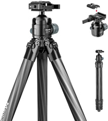 Hunting tripod, equipped with 44mm ball head and Aka Swiss and Picatinny adapters, 62.2-inch heavy-duty stable tripod, suitable for shooting, hunting and outdoor activities