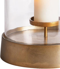 Elegant Gold Large Round Hurricane Candle Holder Dome Shape 13 in Terrarium Classic