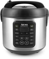 Digital rice cooker, 4 cup capacity (uncooked state) / 8 cup capacity (cooked state), steamer, multi-functional cooking pot, slow cooker, oatmeal pot, automatic insulation function, 2 gallons, stainless steel shell