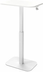 Adjustable height side table, a versatile decorative item suitable for both home and office settings. It features precise engineering for effortless height adjustment, ensuring excellent stability (white base and carbon fiber tabletop)