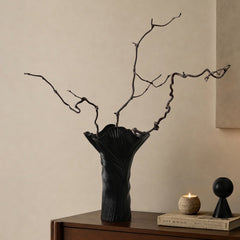 Modern Textured Ceramic Decorative Vase for Tabletop Floral Arrangement and Home Decor