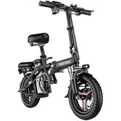 250W Folding Electric Bike for Adults and Teens, Removable Battery, Fat Tires, Black