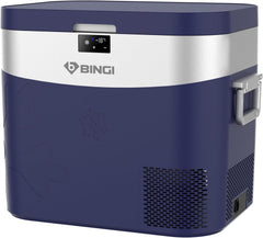 BINGI Kompressor Kühlbox 22L Mini Tragbarer Elektrischer Kühlschrank 12/24V DC Elektrischer Gefrierschrank Tragbarer Gefrierschrank für Auto LKW