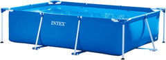 Intex 28271Np Small Frame Piscina Desmontable, 260 X 160 X 65 Cm, 2.282 Litros + 28038 Cobertor Piscina Rectangular Prisma/Small Frame 300 X 200 Cm