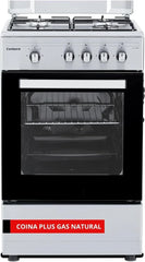 Corberó – Kitchen Plus | 50 cm | CCSF45020BW | 4 Burner Butane Gas | Oven 43L | Metal Lid | Double Glass Door | Tray and Grill Chrome | Automatic