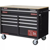 46-Inch W x 24-Inch D 9-Drawer Deep Tool Chest Mobile Workbench, Gloss Black