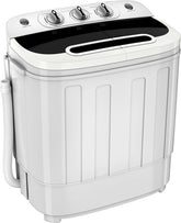 Portable mini double-burner washing machine, capacity 13 pounds, equipped with a spin dryer, a compact clothes washing machine, a lightweight small-sized washing machine, suitable for families, apartments, dormitory rooms, and campers.