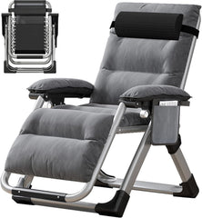 MOPHOTO Silla de Gravedad Cero, Silla reclinable Plegable de 200 kg con Almohadilla y Bolsillo Lateral, Siesta, Sala de Estar, balcón, jardín, Patio(
