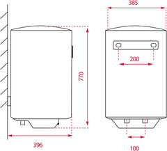 TEKA Termo Eléctrico 50 L, Instalación Vertical, Protección Sobrecalentamiento, Indicador LED, Modelo EWH 50 C